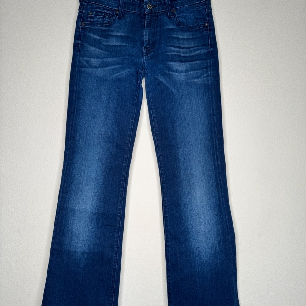 7 For All Mankind Blue Boot Cut Jeans